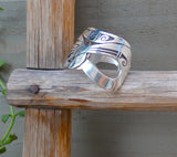 HEAVY Unisex Native American Hopi Sterling Silver Cuff Bracelet By Daren Silas