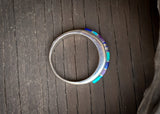 Native American Navajo Turquoise Multi Inlay Band Ring Size 8.5