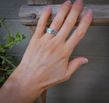 Native American Zuni Opal Inlay Wedding Band Ring Size 10