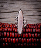Native American Navajo Women's Sterling Silver Mussel Shell Ring Size 7