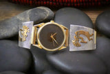 Native American Navajo Gold Sterling Silver Men's Kokopelli Watch