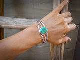 Women's Navajo Sterling Silver Royston Turquoise Bracelet, Native American