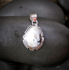 Handcrafted Native American White Buffalo Sterling Silver Pendant
