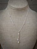 Native American 1 Strand Liquid Silver Necklace 16.5 Inch