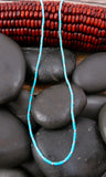 Native Liquid Silver Turquoise Bead Choker Necklace 16 inches