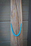 Native Liquid Silver Turquoise Bead Choker Necklace 16.25 inches
