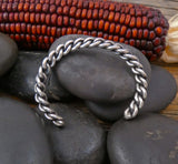 Native American Vintage Sterling Silver Heavy Gauge Rope Twist Bracelet