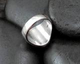 Men's Sterling Silver Malachite Ring Size 10