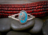 Navajo Sterling Silver Turquoise Cuff Bracelet, Native American