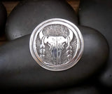 Steer Skull Native American Navajo Sterling Silver Concho Brooch Pin By Tommy Singer