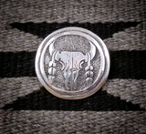 Steer Skull Native American Navajo Sterling Silver Concho Brooch Pin By Tommy Singer