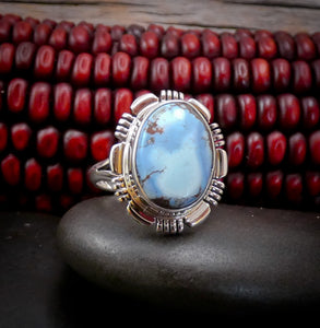Native American Navajo Golden Hill Turquoise Women's Ring Size 7
