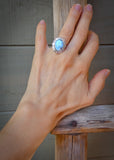 Native American Navajo Golden Hill Turquoise Women's Ring Size 7