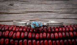Native American Navajo Sterling Silver Women’s Golden Hill Turquoise Bracelet