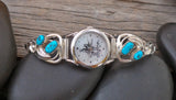 Native American Navajo Women’s Silver Turquoise Watch