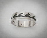 Unisex Native American Hopi Sterling Silver Band Ring Size 8.5