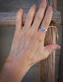 Unisex Native American Hopi Sterling Silver Band Ring Size 8.5