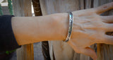 Native American Hopi Sterling Silver Water Symbol Cuff Bracelet