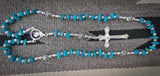 Native American Turquoise Sterling Silver Catholic Rosary Beads