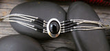 Delicate Liquid Silver Onyx Women's Bracelet, Native American