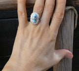 Women's Golden Hill Turquoise Sterling Silver Ring Size 6 Native American