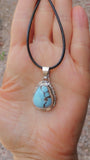 Sterling Silver Golden Hill Turquoise Pendant, Native American Navajo