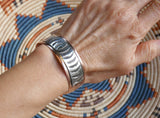 Native American Wide Copper Sterling Silver Cuff Bracelet