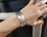 Native American Navajo Wide Copper Sterling Silver Cuff Bracelet