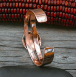 Native American Navajo Turquoise Silver Copper Bracelet