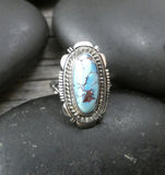 Golden Hill Turquoise Sterling Silver Women's Ring Size 7 Native American Navajo