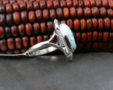 Golden Hill Turquoise Sterling Silver Women's Ring Size 7 Native American Navajo