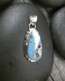 Navajo Sterling Silver Golden Hill Turquoise Pendant Native American
