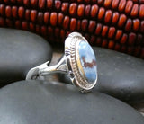 Women's Golden Hill Turquoise Sterling Silver Ring Size 8 Native American