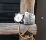 Native American Men's Navajo Wide Sterling Silver Watchband