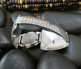 Native American Men's Navajo Wide Sterling Silver Watchband