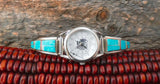 Turquoise Watch, Navajo Sterling Silver Turquoise Multi Inlay Watch