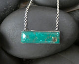 Navajo Turquoise Sterling Silver Bar Necklace
