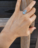 Native American Navajo Golden Hill Turquoise Sterling Silver Ring Size 7