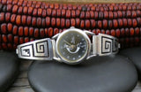 Native American Vintage Hopi Sterling Silver Whirlwind Women's Watch
