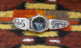 Native American Vintage Hopi Silver Kokopelli Women's Watch By Mitchell Sockyma