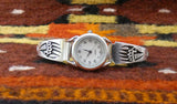 Native American Vintage Hopi Silver Badger Paw Women's Watch By Mitchell Sockyma