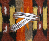 Vintage Baby Bracelet, Navajo Silver Unisex Toddler Cuff Bracelet By Tahe