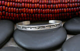 Native American Navajo Sterling Silver Story Cuff Bracelet, Reservation Scene