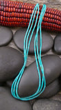 Native American Zuni Turquoise 3 Strand Heishi Choker Necklace Vintage